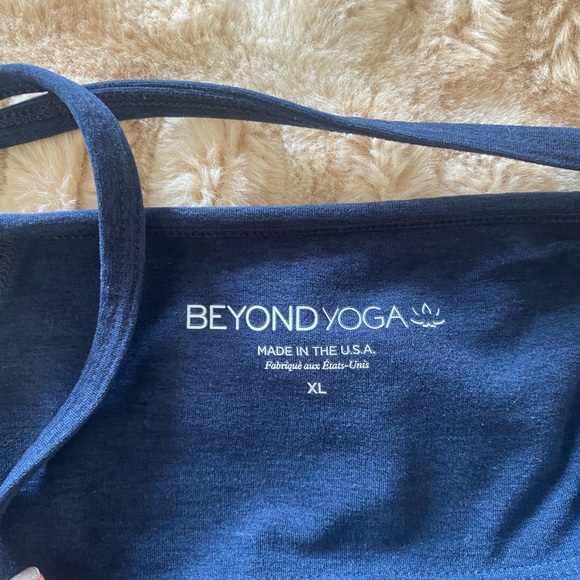 Beyond Yoga Spacedye Crop Tank Sports Bra Navy Blue XL - Picture 2 of 4